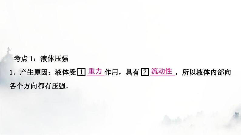 人教版中考物理复习二力学第9讲压强第2课时液体压强课件02