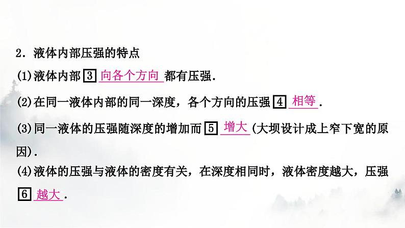 人教版中考物理复习二力学第9讲压强第2课时液体压强课件03