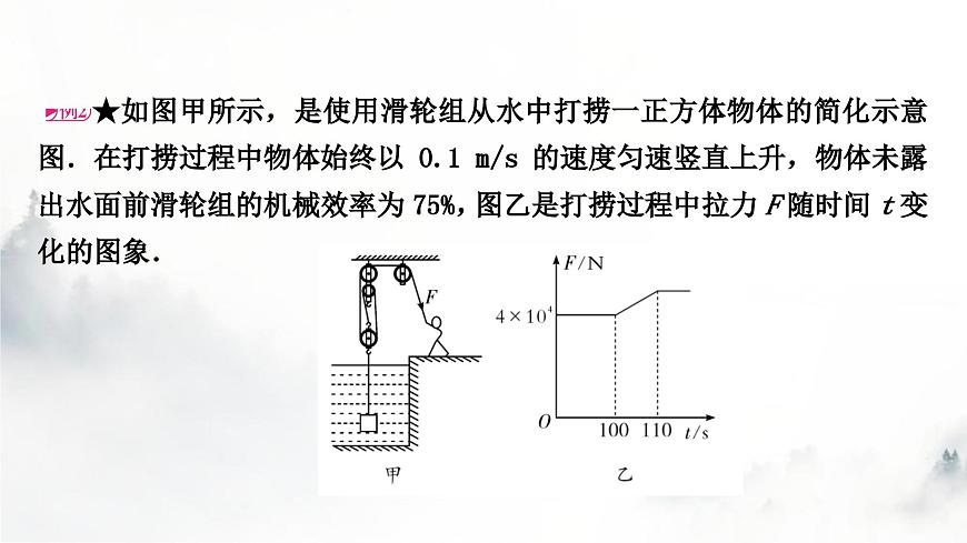 人教版中考物理復(fù)習(xí)力學(xué)主題整合5滑輪(組)與浮力綜合計(jì)算課件第7頁(yè)