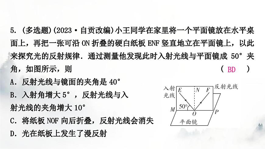 人教版中考物理復習一聲、光、熱學第2講光現(xiàn)象第1課時三種光現(xiàn)象及其辨識課件第6頁