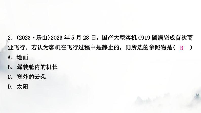 人教版中考物理复习二力学第6讲机械运动课件第3页