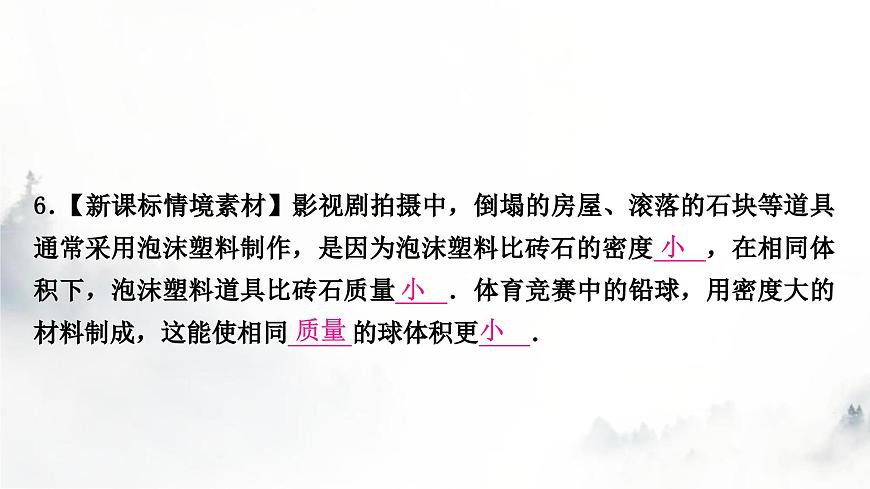 人教版中考物理復習二力學第7講質量與密度課件第8頁