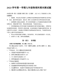 广东省广州市番禺区2023-2024学年上学期九年级物理期末测试题
