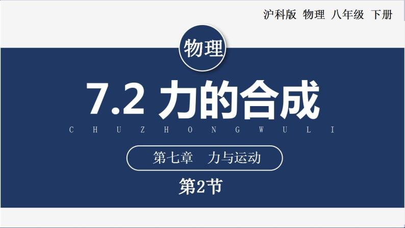 【沪科版】八下物理  7.2 力的合成（课件+分层练习）01