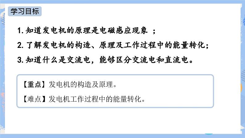人教版物理九年级下册第二十章 第五节 磁生电(第二课时)课件第2页