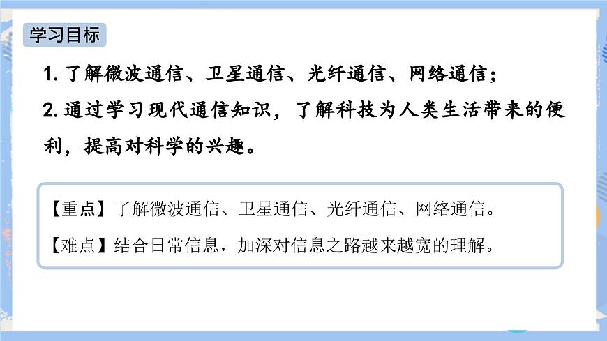人教版物理九年級下冊第21章 第4節(jié) 越來越寬的信息之路 課件第2頁