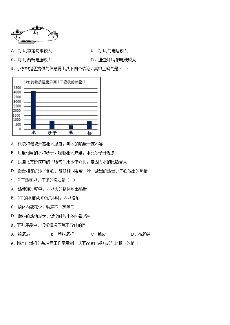 2023-2024学年四川省宜宾市二中学九年级物理第一学期期末综合测试模拟试题含答案第2页