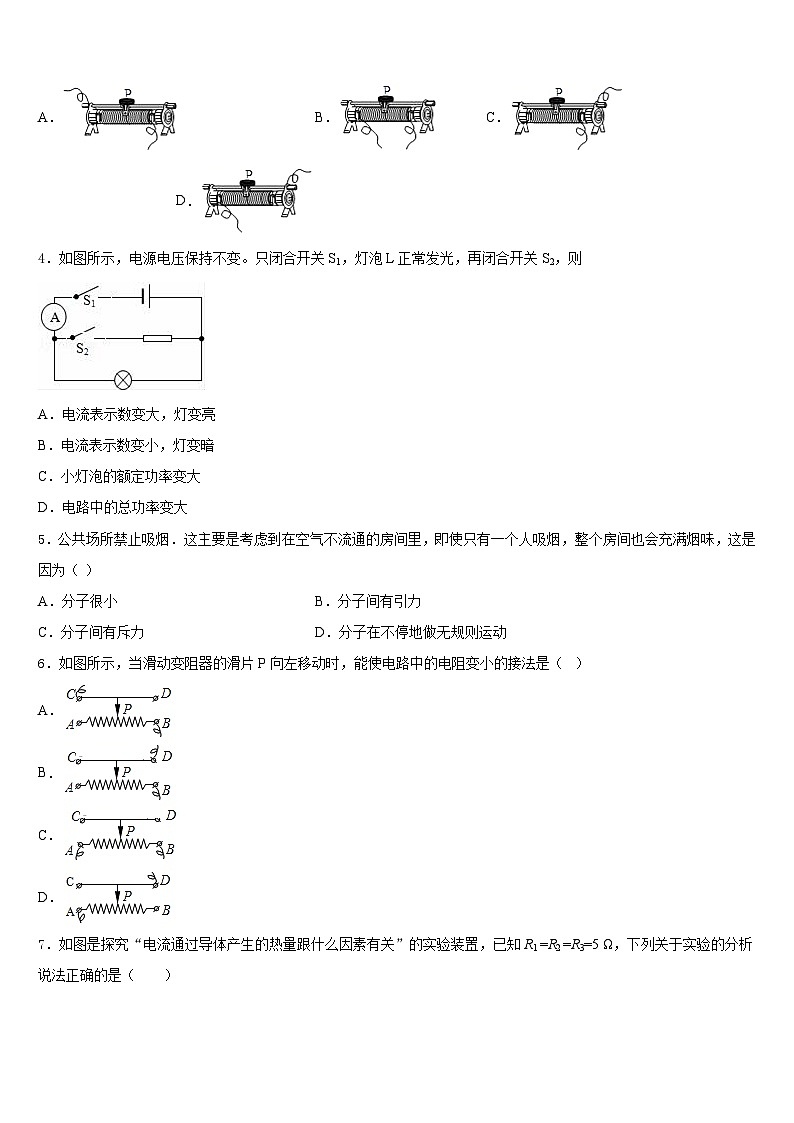 2023-2024学年山东省博兴县物理九上期末复习检测模拟试题含答案第2页