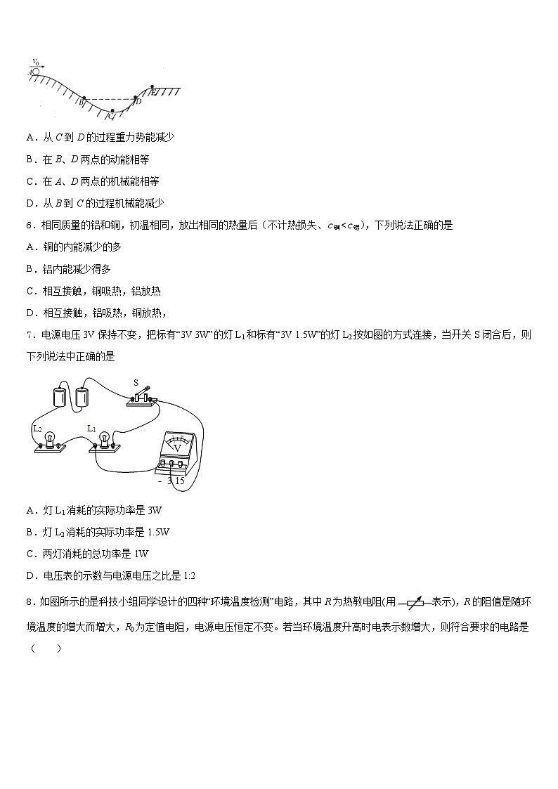 2023-2024学年广东省深圳市龙岗区布吉中学物理九年级第一学期期末联考试题含答案02