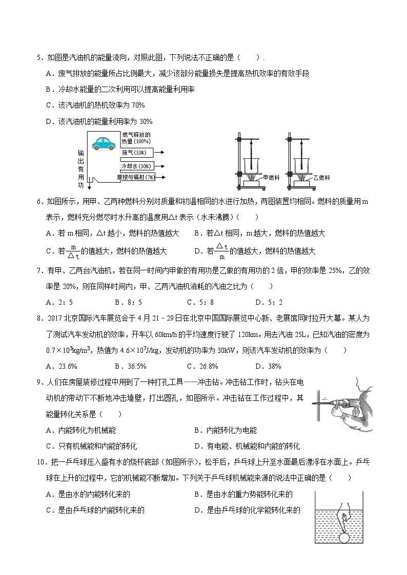 第十四章《内能的利用》章末过关练习 人教版九年级物理全一册02
