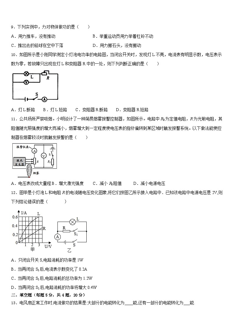 2023-2024学年江苏省江都区丁伙中学物理九年级第一学期期末预测试题含答案第3页