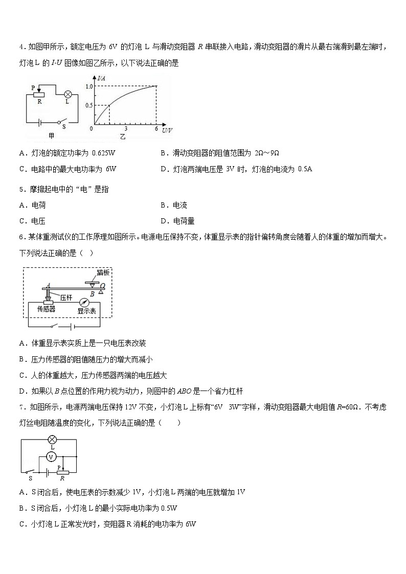 2023-2024学年河南省洛阳嵩县联考九上物理期末检测模拟试题含答案第2页
