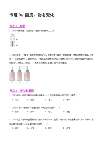 专题04 温度、物态变化-2023年中考物理真题分项汇编（全国通用）