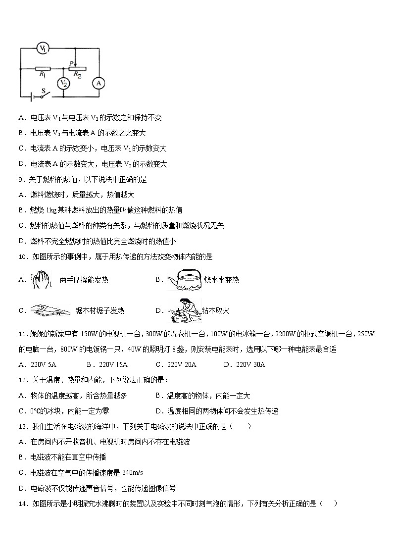 四川省成都市树德实验中学2023-2024学年物理九上期末达标检测模拟试题含答案第3页