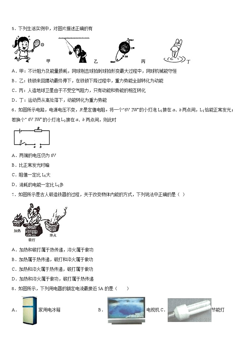 广东省惠州市英华学校2023-2024学年九年级物理第一学期期末统考模拟试题含答案第2页