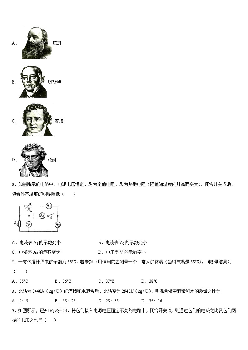 河南省延津县2023-2024学年九上物理期末质量跟踪监视模拟试题含答案02
