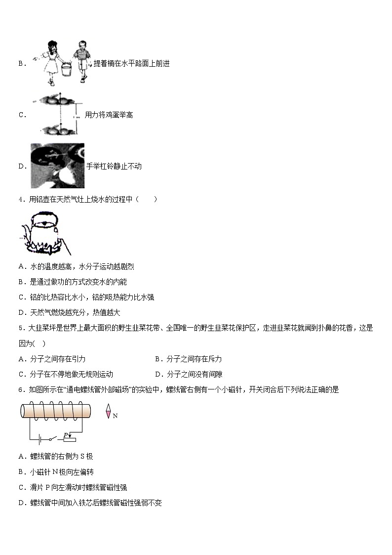 河南省郑州市郑州中学2023-2024学年九上物理期末调研试题含答案第2页