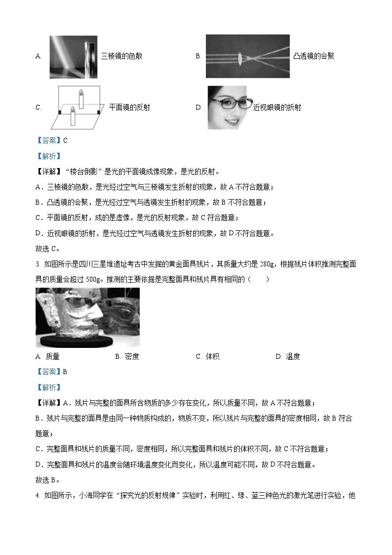 山西省忻州市多校联考2023-2024学年八年级上学期期末学业水平质量监测物理试题02