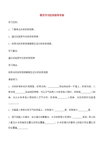 人教版八年级上册第4节 光的折射学案设计