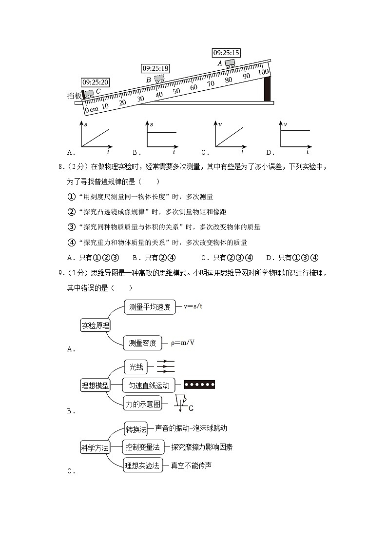 山东省济宁市邹城市2023-2024学年八年级上学期期末物理试卷第3页
