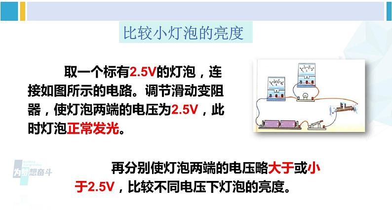 教科版九年级物理全册 第六章 电功率 第四节 灯泡的电功率(课件)04