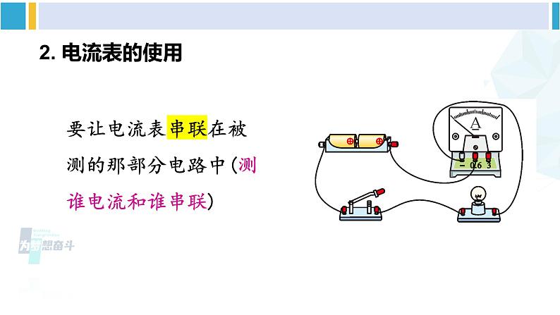 沪科版九年级物理 第十四章 了解电路 第一课时 电流 电流表(课件)第8页