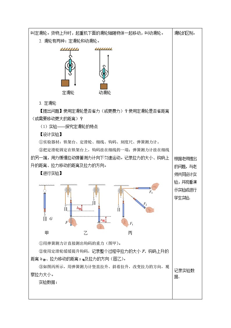 12.2 滑轮(教学设计)-八年级物理下册同步备课系列(人教版)03