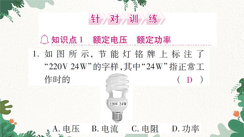 课时2 额定功率与实际功率第4页