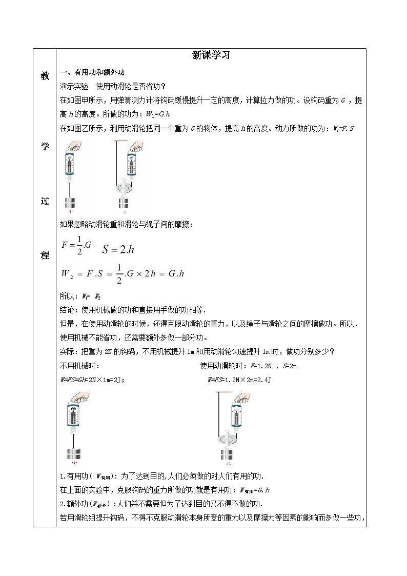 人教版八年級(jí)下冊(cè)物理12.3 機(jī)械效率（教學(xué)設(shè)計(jì)）第2頁(yè)