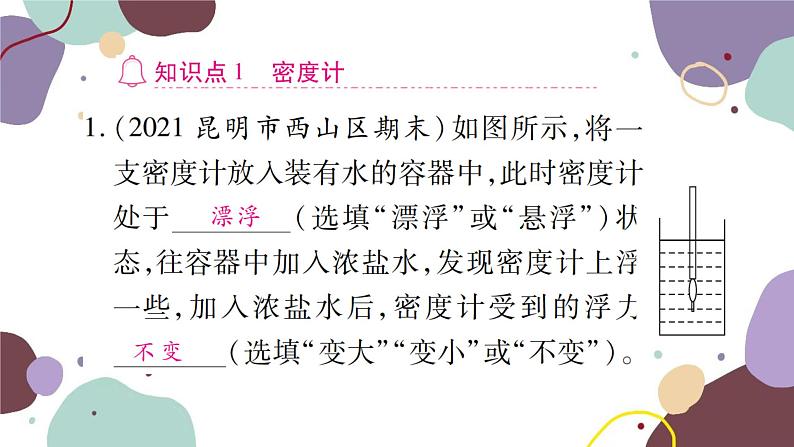 沪科版物理八年级下册 第九章 浮力课件05
