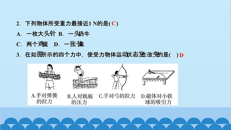 人教版物理八年级下册 第七章 力 第一节 力 课件第3页
