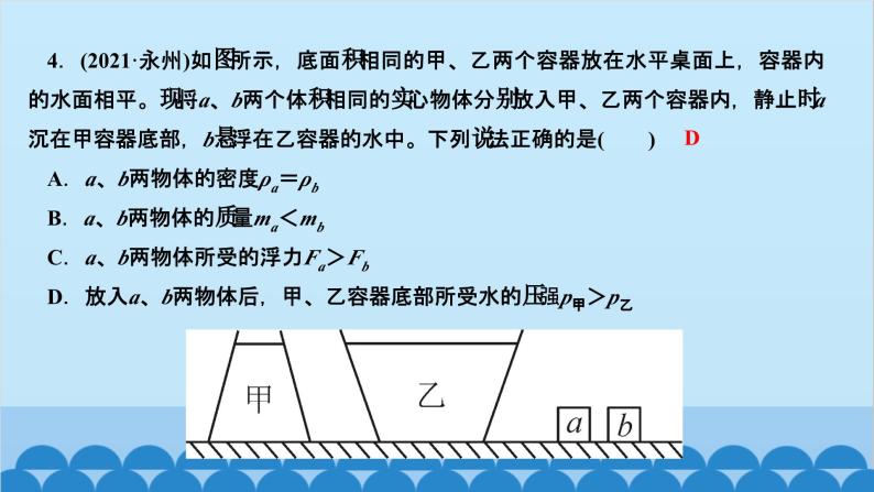 人教版物理八年级下册 第十章复习训练 课件05