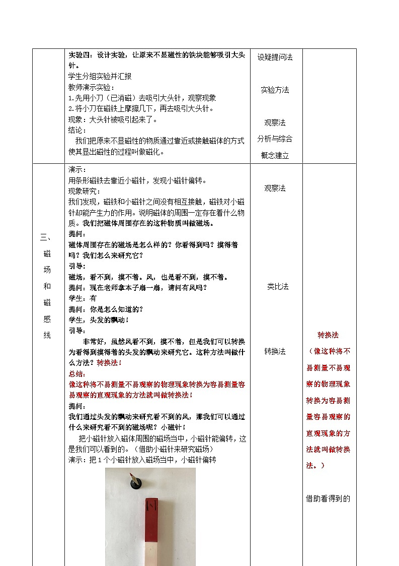 魯教版（五四制）物理九年級下冊 第十六章 第一節(jié) 磁現(xiàn)象(1)教案第3頁