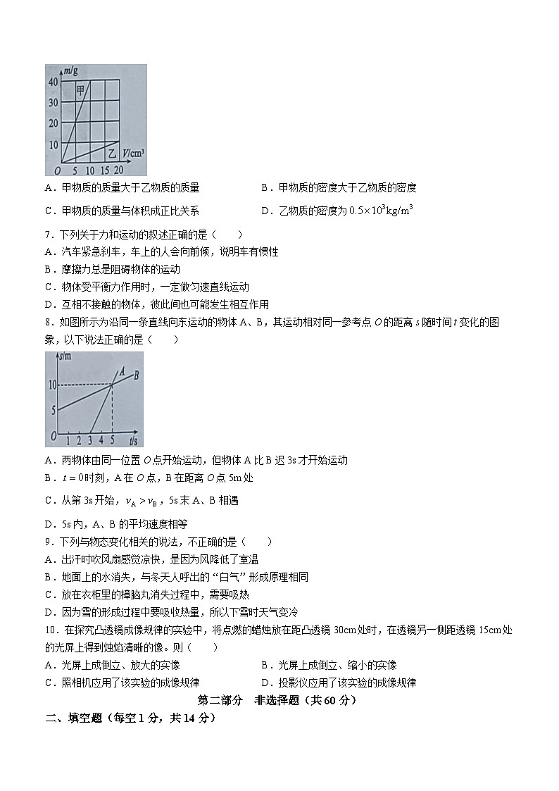辽宁省盘锦市兴隆台区盘锦市第一完全中学2023-2024学年八年级下学期开学物理试题02