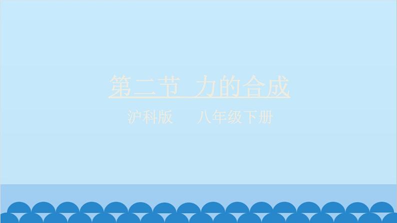 沪科版八年级物理下册 第七章 第二节 力的合成课件01