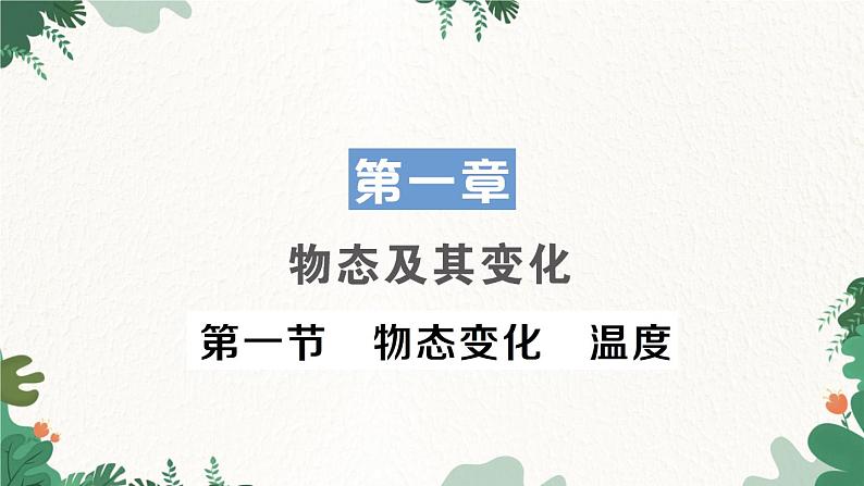第一节 物态变化温度第1页