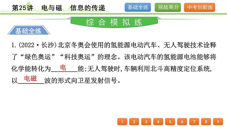 2024年中考物理专题复习课件---第25讲 电与磁 信息的传递第2页