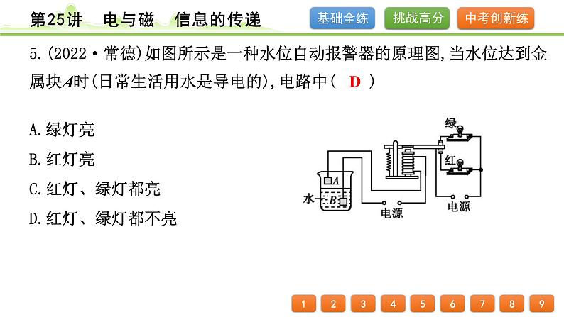 2024年中考物理专题复习课件---第25讲 电与磁 信息的传递第6页