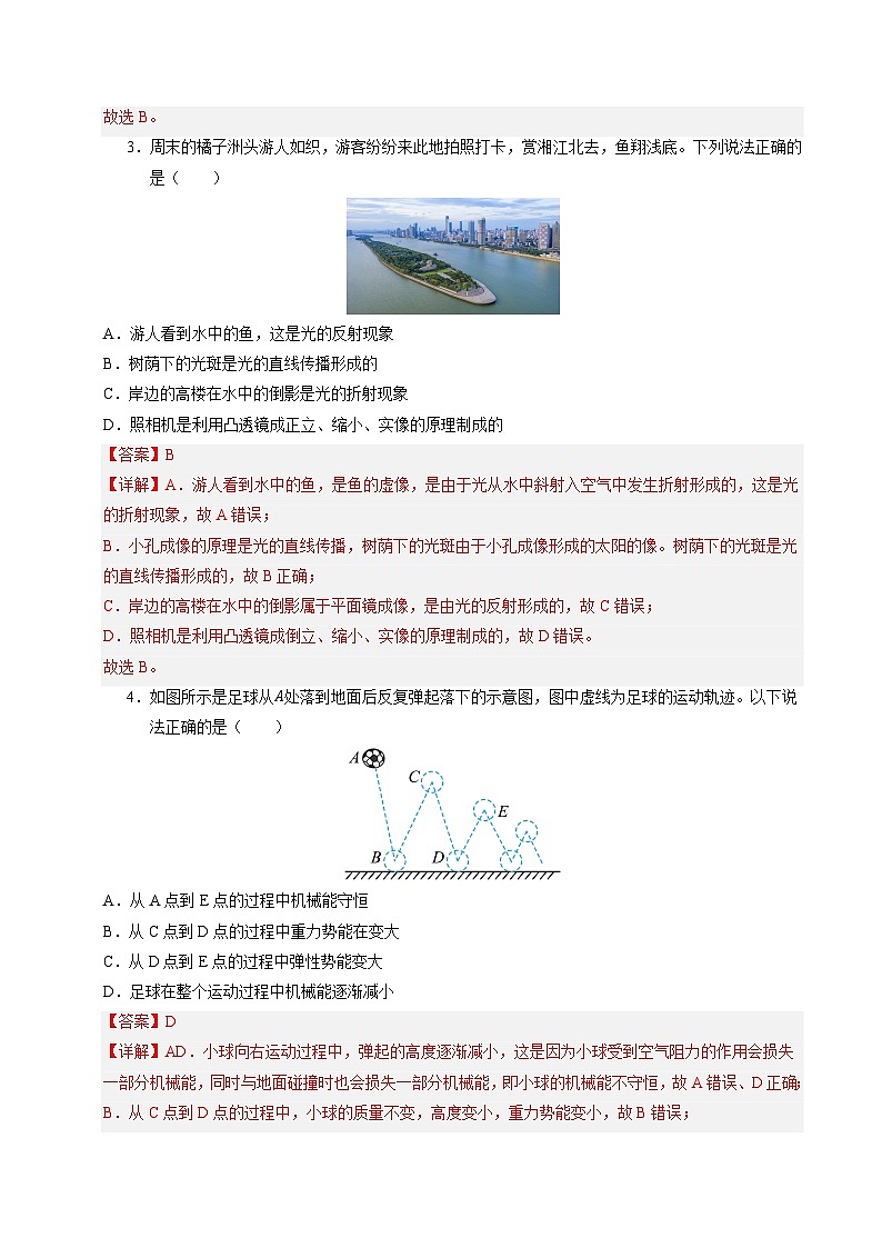 2024年初三中考第一次模擬考試試題:物理(鎮(zhèn)江卷)(全解全析)第2頁
