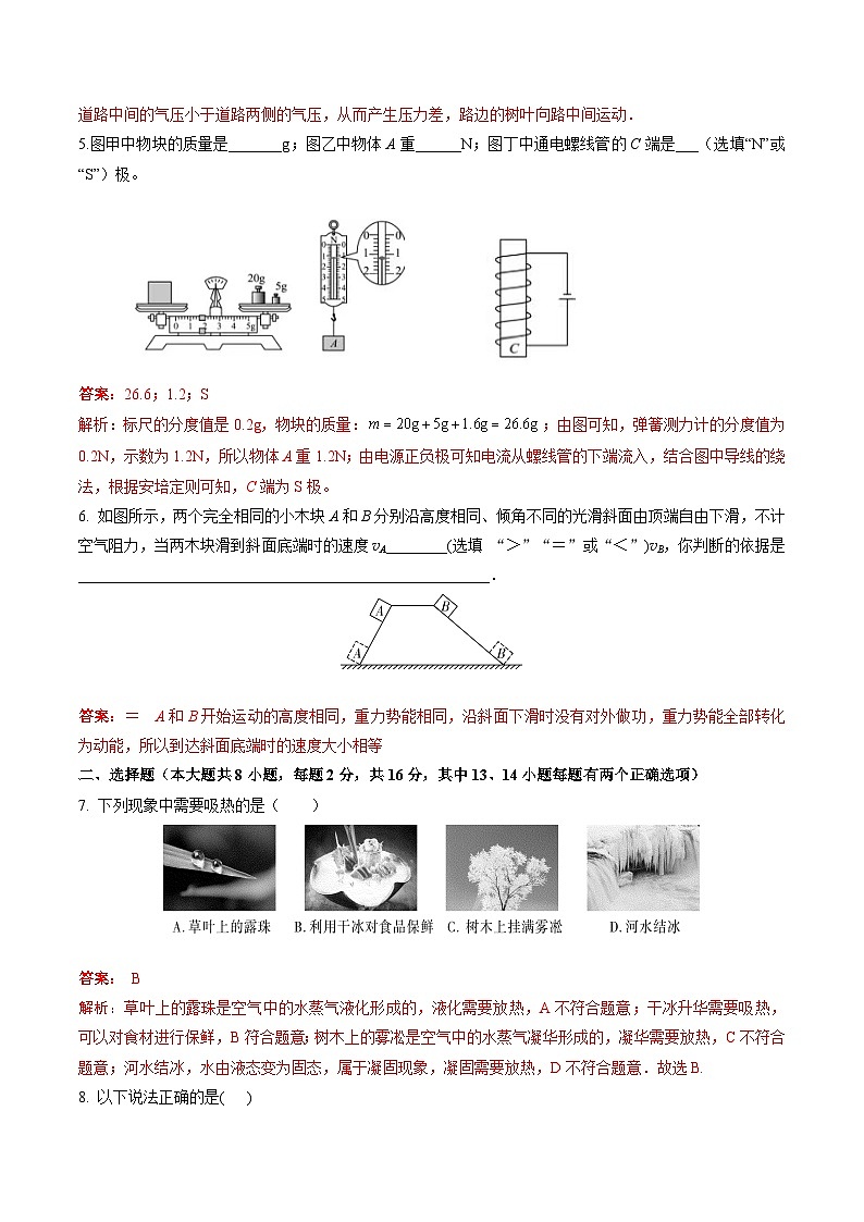 2024年中考物理第一次模擬考試（河南卷）（考試版A4）（解析版）第2頁(yè)