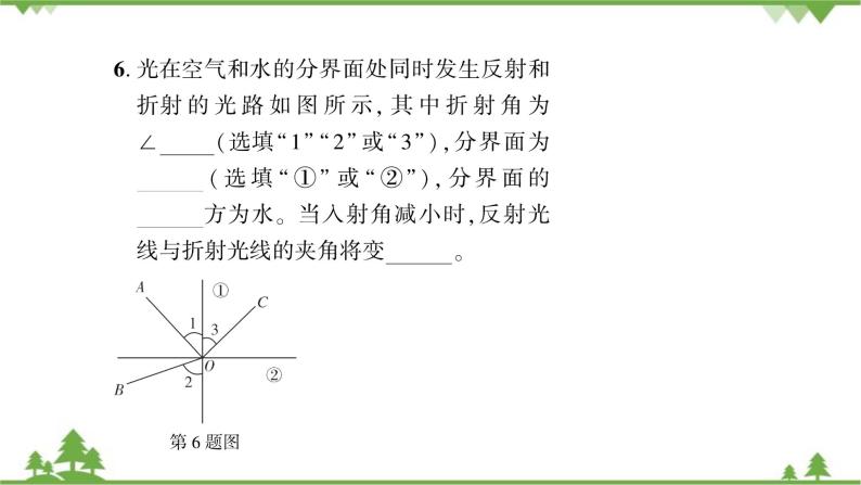 沪粤版物理八年级上册 微专题(五)光的反射与折射课件07