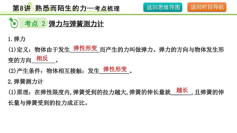 2024年中考物理复习课件---第8讲 熟悉而陌生的力第8页