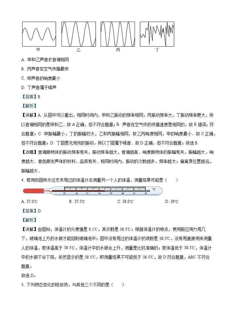 精品解析：廣東省云浮市云浮中學(xué)2023-2024學(xué)年八年級(jí)上學(xué)期期中考試物理試題（解析版）第2頁(yè)