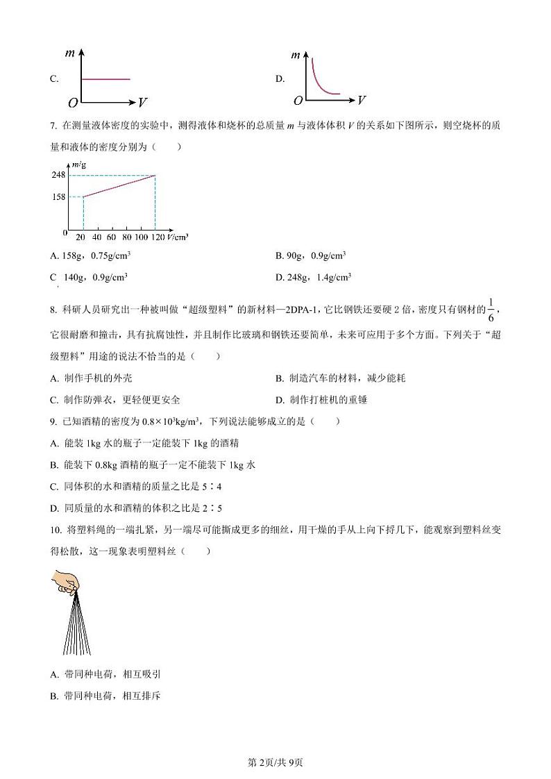 江苏省扬州市扬州中学教育集团树人学校南门街校区2022-2023学年八年级下学期3月份作业反馈物理试题(原卷+解析版)02