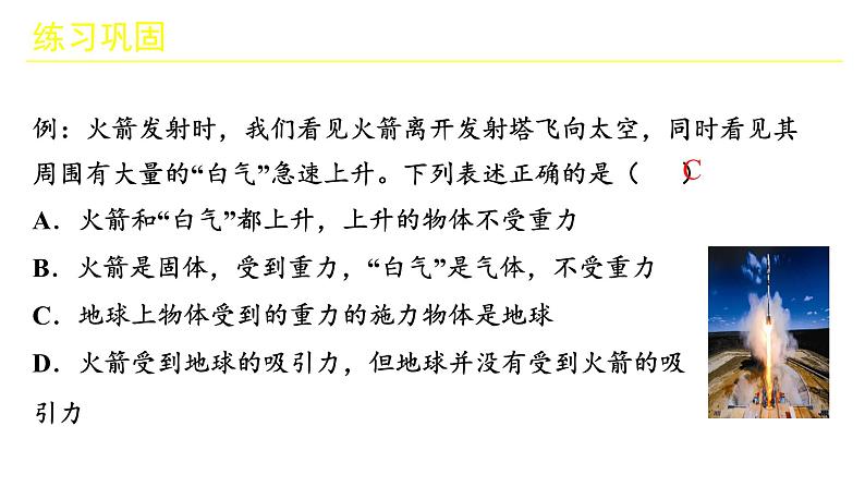 7.3+重力课件++2023-2024学年人教版八年级下册物理06