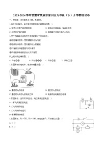 2023-2024学年甘肃省武威市凉州区九年级（下）开学物理试卷（含解析）