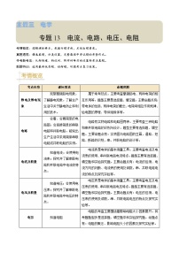 专题13电流、电路、电压、电阻-备战2024年中考物理真题透析（全国通用）