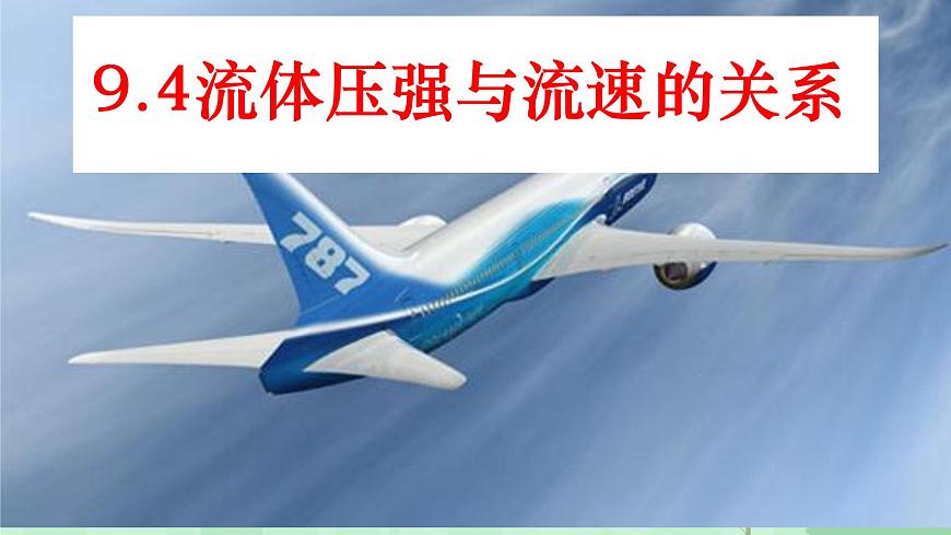 9.4流體壓強(qiáng)與流速的關(guān)系課件--2023-2024學(xué)年人教版物理八年級下冊 (1)第1頁