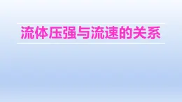 沪科版物理八年级全一册 8.4流体压强与流速的关系课件