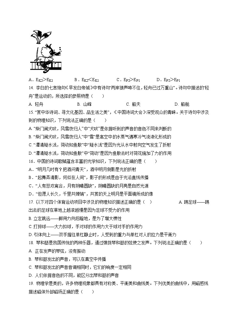 最新中考物理特色重点专题(讲义) 专题06 物理与其他学科渗透问题03